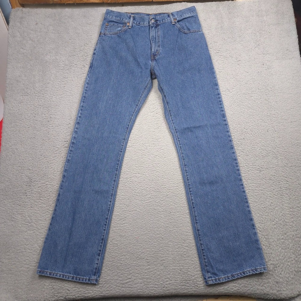 Levi's 517 Boot Cut Jeans Men 34x34 Light Wash Blue 100% Cotton Denim